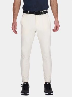 Avalon Men's Light Beige Performance Tour Golf Jogger Pants